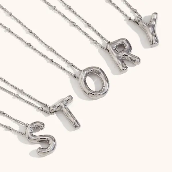 Wholesale Ig Style Simple Style Letter Stainless Steel Plating 18k Gold Plated Pendant Necklace