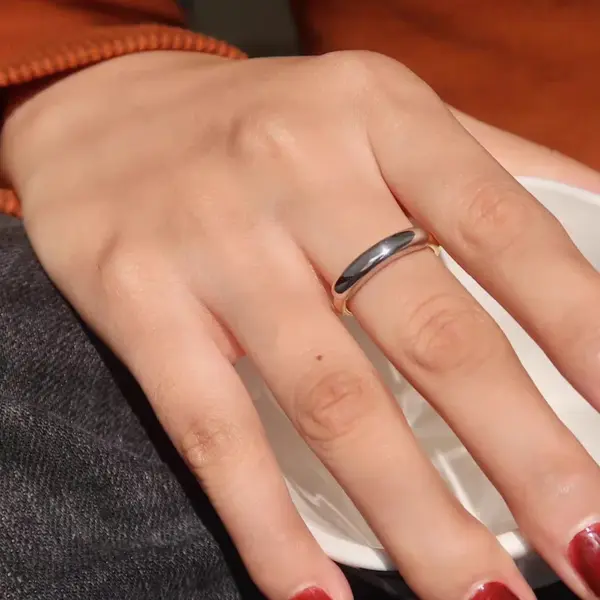 Wholesale Simple Style Color Block Stainless Steel Polishing Rings