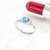 Wholesale Fashion Heart Shape Copper Inlay Zircon Rings 1 Piece