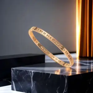 16-E-3 Rose Gold Roman Numeral Bracelet
