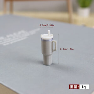 Gray straw water cup