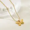 Wholesale Jewelry Simple Style Classic Style Sun Butterfly 304 Stainless Steel Plating Stainless Steel Necklaces