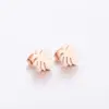 PVD Coated Real Gold Plated Geometric Snowflake Stainless Steel Simple Style Waterproof Non Tarnish Ear Studs