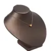 Wholesale 304 Stainless Steel Heart Shape PVD Coated 18K Real Gold Plated Basic Modern Style Classic Style Waterproof Non Tarnish Plating Snake Chain Lobster Trigger Clasp Closure Pendant Necklace