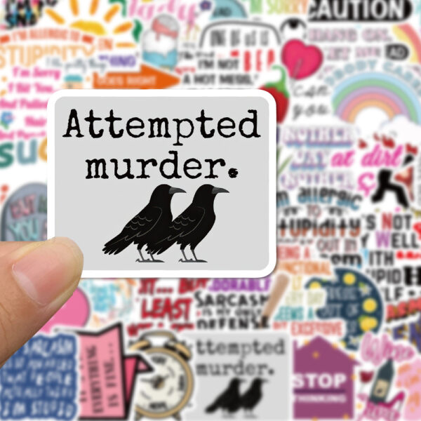 oly-382fbf125d54764f2e9fb5d40549cebe Wholesale 50 PCS/PACK creative harsh statement stickers