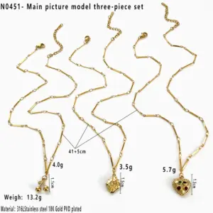 Main Image Strawberry Cherry Heart Three-Piece Set / Average Size