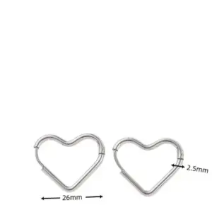 Heart-Shaped 26mm / Steel Color