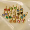 Wholesale PVD Coated 14K Gold Real Gold Plated Square 304 Stainless Steel Simple Style Classic Style Waterproof Non Tarnish Drop Earrings