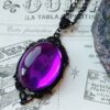 oly-383d613f6f955b036e5b387d408b7790 Wholesale Cross-border Hot Sale Brand New Retro Red Quartz Crystal Necklace Sier Plated Fashion Jewelry Pendant Necklace