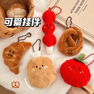 oly-3845b53b600b49ec7a8185ce719e2aa9 Wholesale Creative Cartoon Food Plush Doll Pendant Girls Versatile Keychain Backpack Pendant Decorative Small Doll