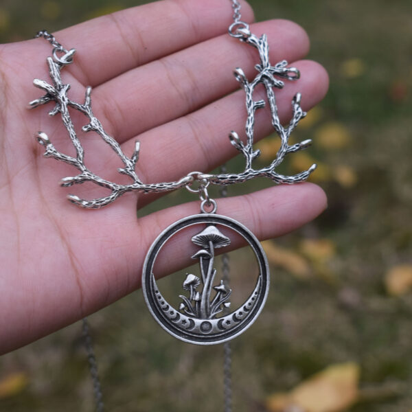 Wholesale Halloween Witch Forest Branch Flower Moon Mushroom Necklace Earrings Accessories Bodhi Jinhua