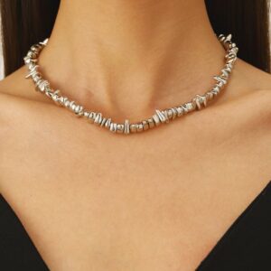 02 white k solid color (necklace) 1744