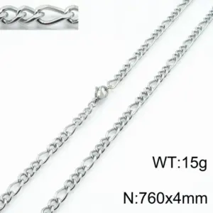 Steel Color 760 * 4mm = Necklace KN197277-Z