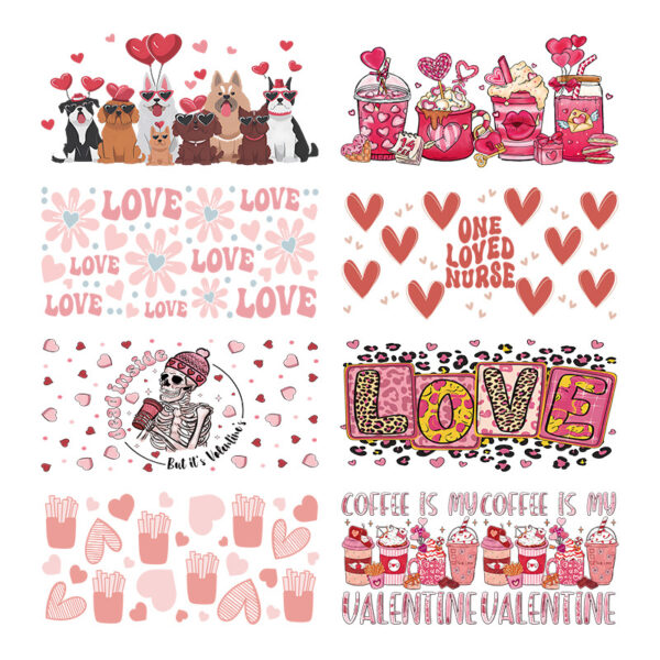 Wholesale Uv Transfer Sticker Glass Cup UV DTF Wraps 16oz Cup UV DTF Wraps