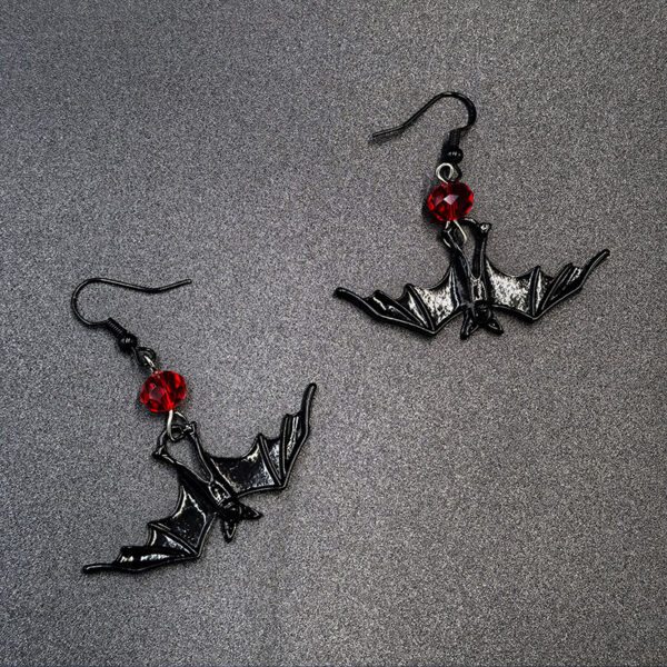 oly-385c16774add0db09ae8d900e73aec2d Wholesale Cross-Border Retro Creative Gothic Bat Pendant Earrings Personalized Fashion Women's Jewelry Halloween Earrings