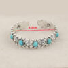 Wholesale European and American New Ethnic Style Retro Alloy Inlaid with Multiple Turquoise Bohemian Open Fashion Bracelets