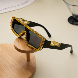 Black frame yellow diamond