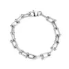 PVD Coated Real Gold Plated U Shape 304 Stainless Steel Hip-Hop Simple Style Waterproof Non Tarnish Bracelets