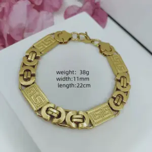 Gold Bracelet 11mm*22cm / Stainless Steel S.STEEL