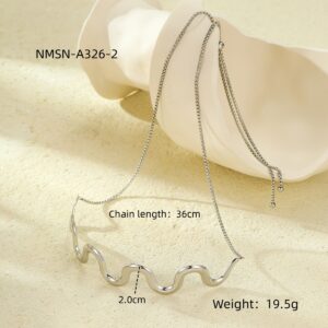 Nmsn-a326-2 steel color necklace / 18K