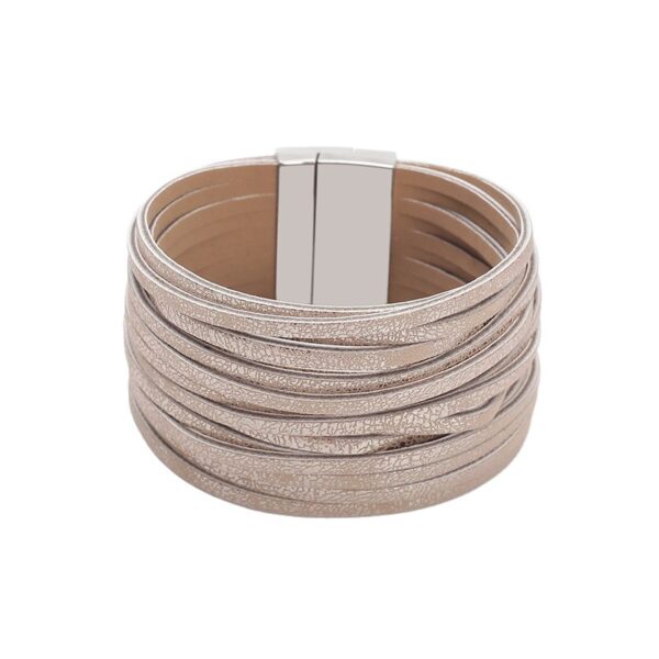 Wholesale Double-layer PU leather women's bracelet
