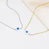 Wholesale PVD Coated Real Gold Plated Devil'S Eye Stainless Steel Vacation Streetwear Waterproof Non Tarnish 304 Stainless Steel Pendant Necklace
