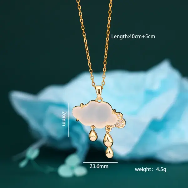 Wholesale 304 Stainless Steel Copper Clouds Pendant Necklace