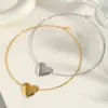 PVD Coated Real Gold Plated Heart Shape 316 Stainless Steel Simple Style Classic Style Waterproof Non Tarnish Irregular Choker