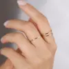 Wholesale PVD Coated 14K Gold Real Gold Plated Geometric Stainless Steel Simple Style Waterproof Non Tarnish Rings