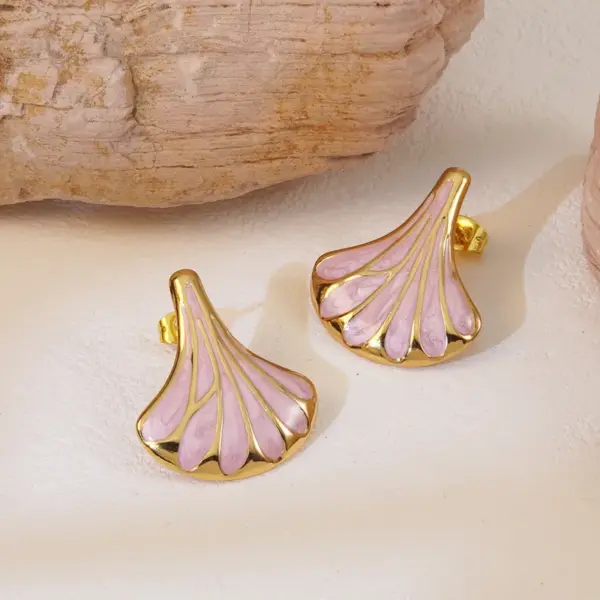 Wholesale 304 Stainless Steel Plastic Geometric Electroplating Acrylic Imitation Gold Vintage Style Luxurious French Style Inlay Ear Studs