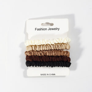 5PCS small intestine hair ring brown fine