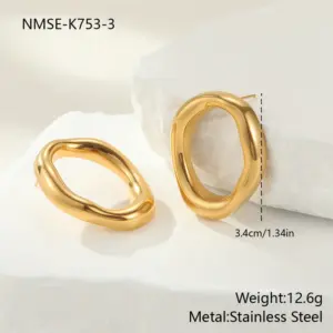 NMSE-K753-3 Gold Earrings