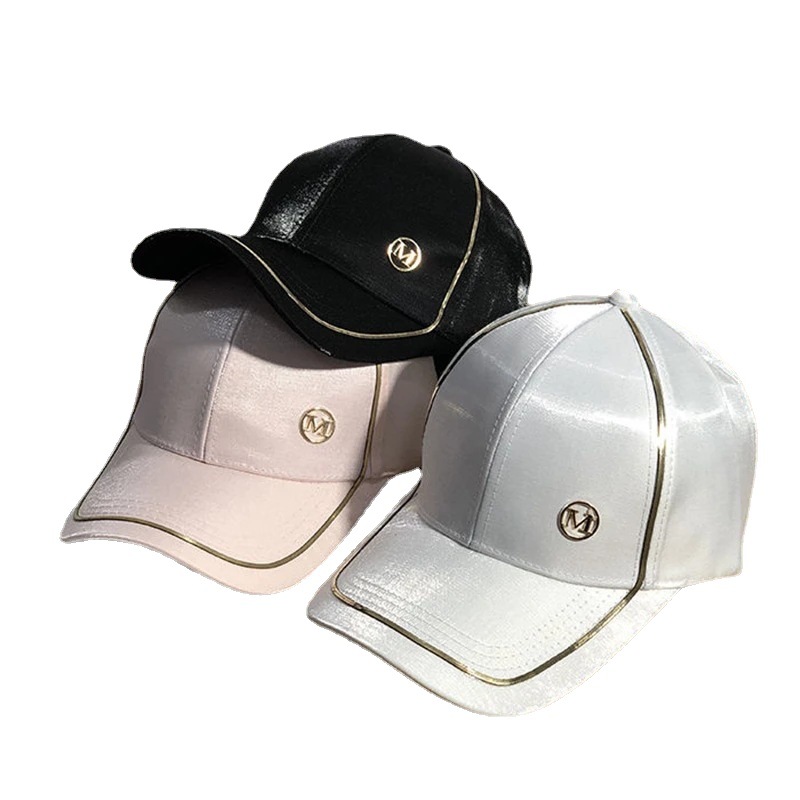 Wholesale Mercerized Cotton Cap Thin Face Hat Women's Internet pular Outdoor Baseball Cap Korean Style Showing Face Small Spring and Autumn Sun Hat