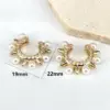Wholesale 1 Pair Elegant Streetwear Geometric Plating Inlay Copper Artificial Pearls Zircon 18k Gold Plated Ear Studs
