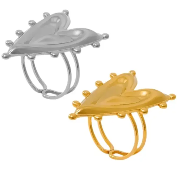 Ion Plating (IP) Real Gold Plated 18K Gold Geometric 304 Stainless Steel Casual Simple Style Streetwear Waterproof Non Tarnish Open Rings