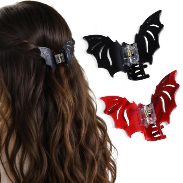 Wholesale Cross-Border Halloween Bat Clip Funny Hairpin Female Back Hairpin Party Decoration Ponytail Clip Hair Accessories