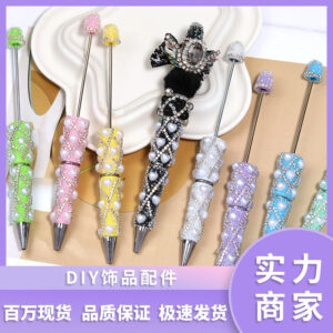 Wholesale Diamond Heart Pearl Claw Chain Beaded Pen