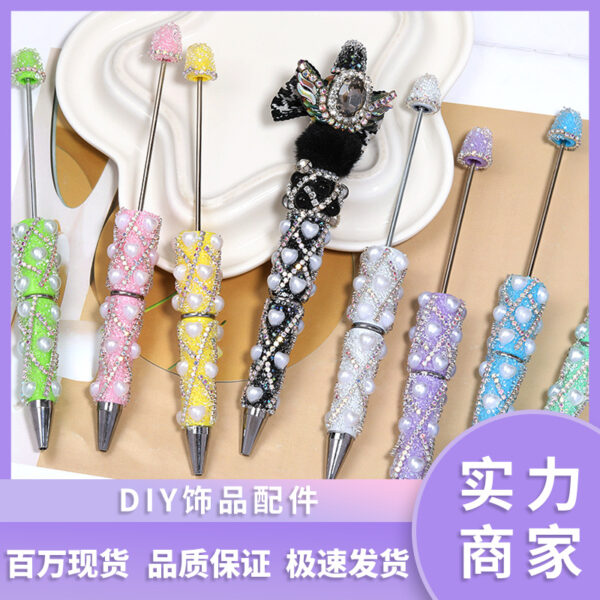 oly-389fcc1215e1436964033705bf454c62 Wholesale Diamond Heart Pearl Claw Chain Beaded Pen