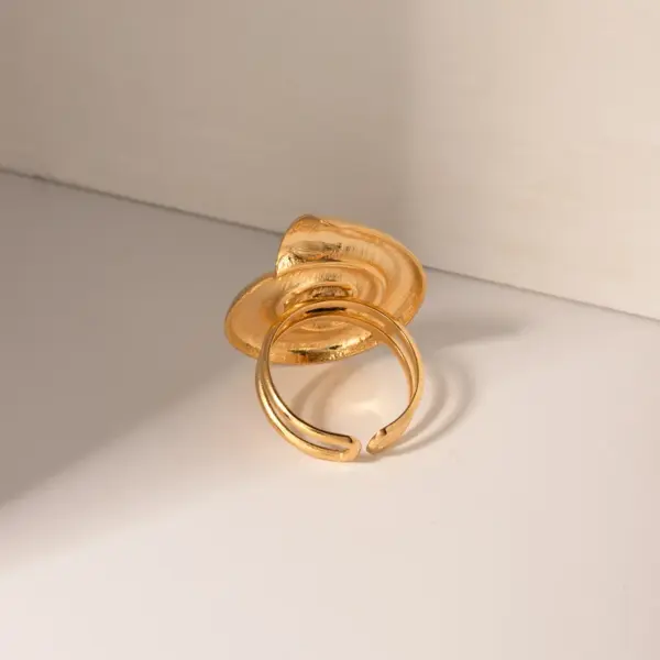 Wholesale Jewelry IG Style Simple Style Spiral 304 Stainless Steel 18K Gold Plated PVD Coated Open Rings