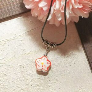 Pink orange blossom pendant