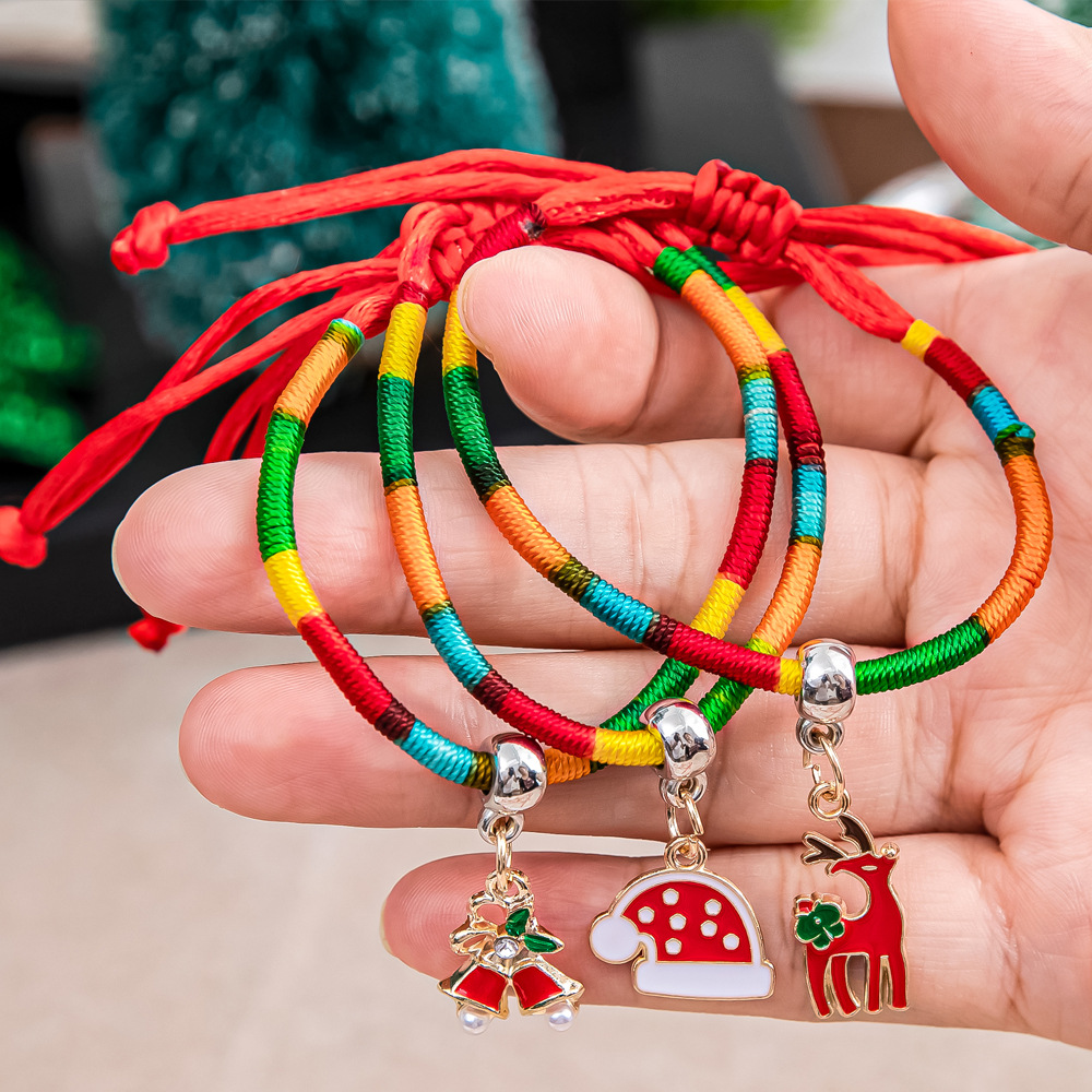 Wholesale Christmas colorful bracelet Christmas braided bracelet