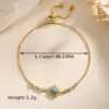 Wholesale Copper 18K Gold Plated Basic Modern Style Classic Style Plating Inlay Sun Turquoise Zircon Bracelets