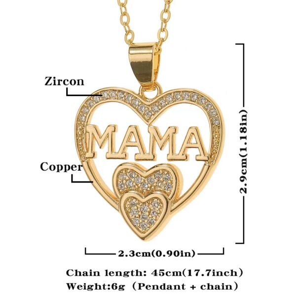 Wholesale European and American cross-border elegant simple women's love necklace MOM pendant Mother's Day gift