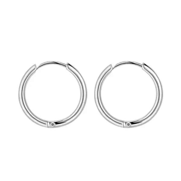 Simple Style Geometric Stainless Steel Hoop Earrings 1 Piece