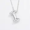 Wholesale 304 Stainless Steel Copper Rhodium Plated Hip-Hop Modern Style Classic Style Plating Letter Pendant Necklace