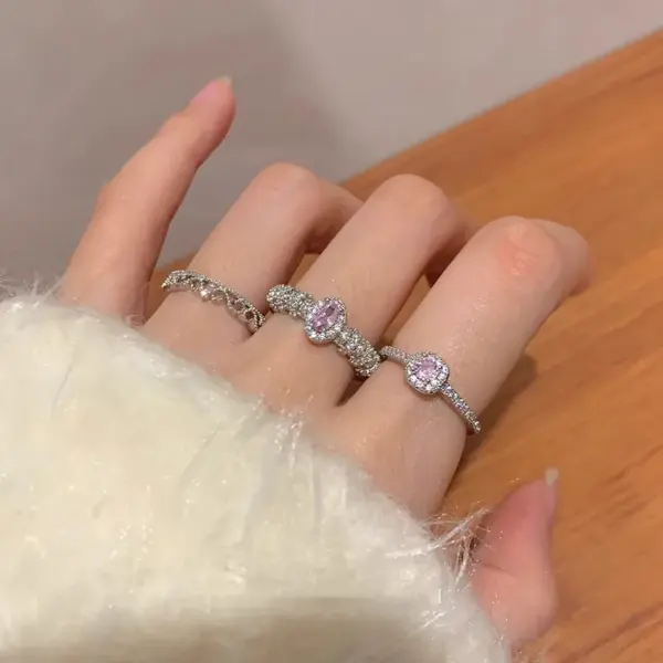 Wholesale Geometric 925 Sterling Silver Copper Lady Open Rings Rings