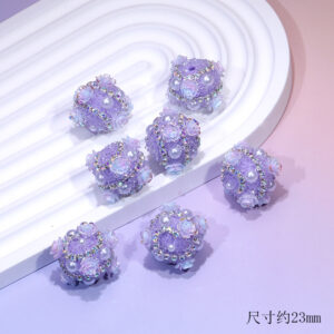 Purple diamond flower balls