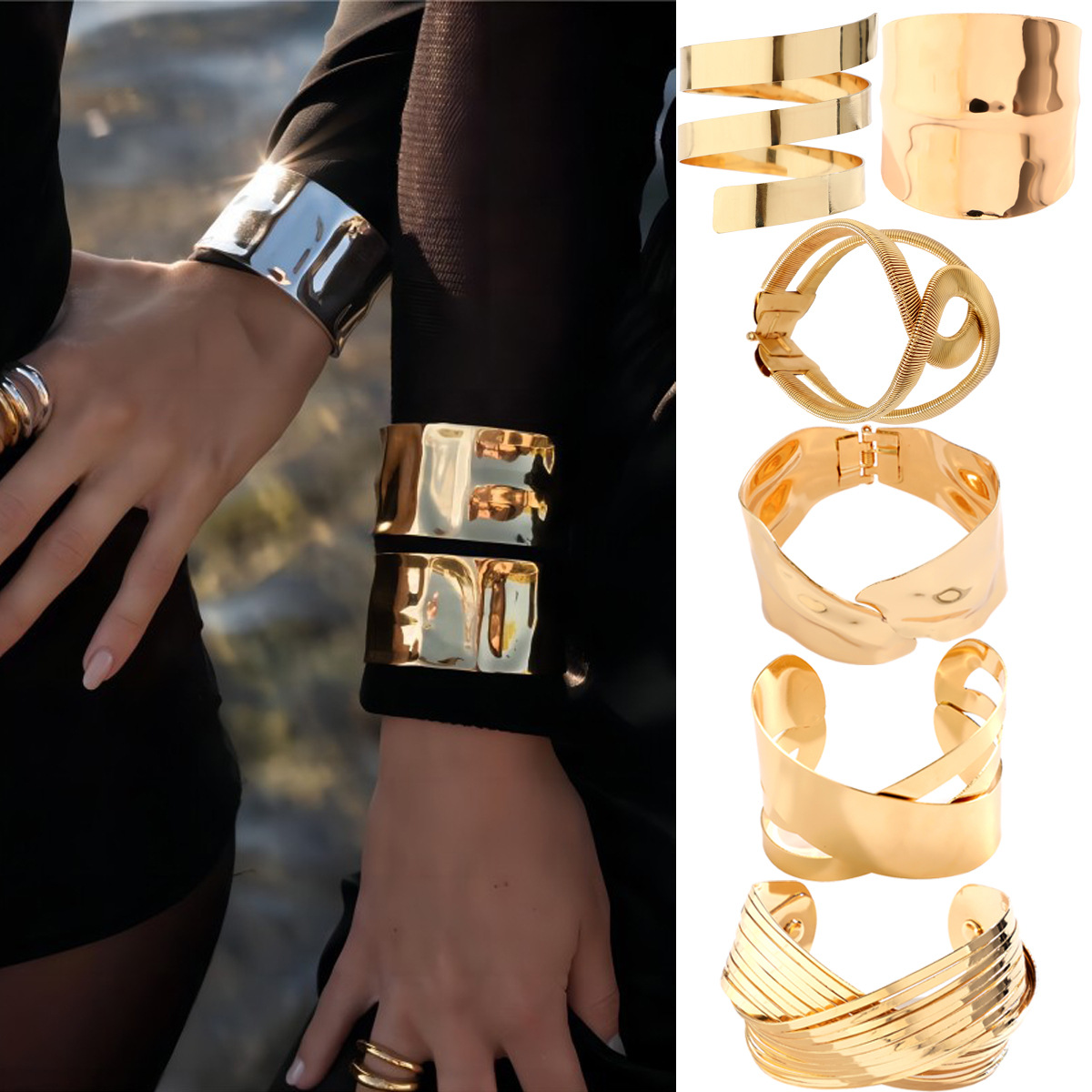 Wholesale Simple design open glossy bracelet
