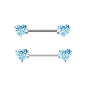 Silver Blue Diamond Pair