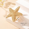 Wholesale 2024 Europe and the United States cross-border summer ocean wind vacation wind starfish ring temperament Joker jewelry daily holiday wear